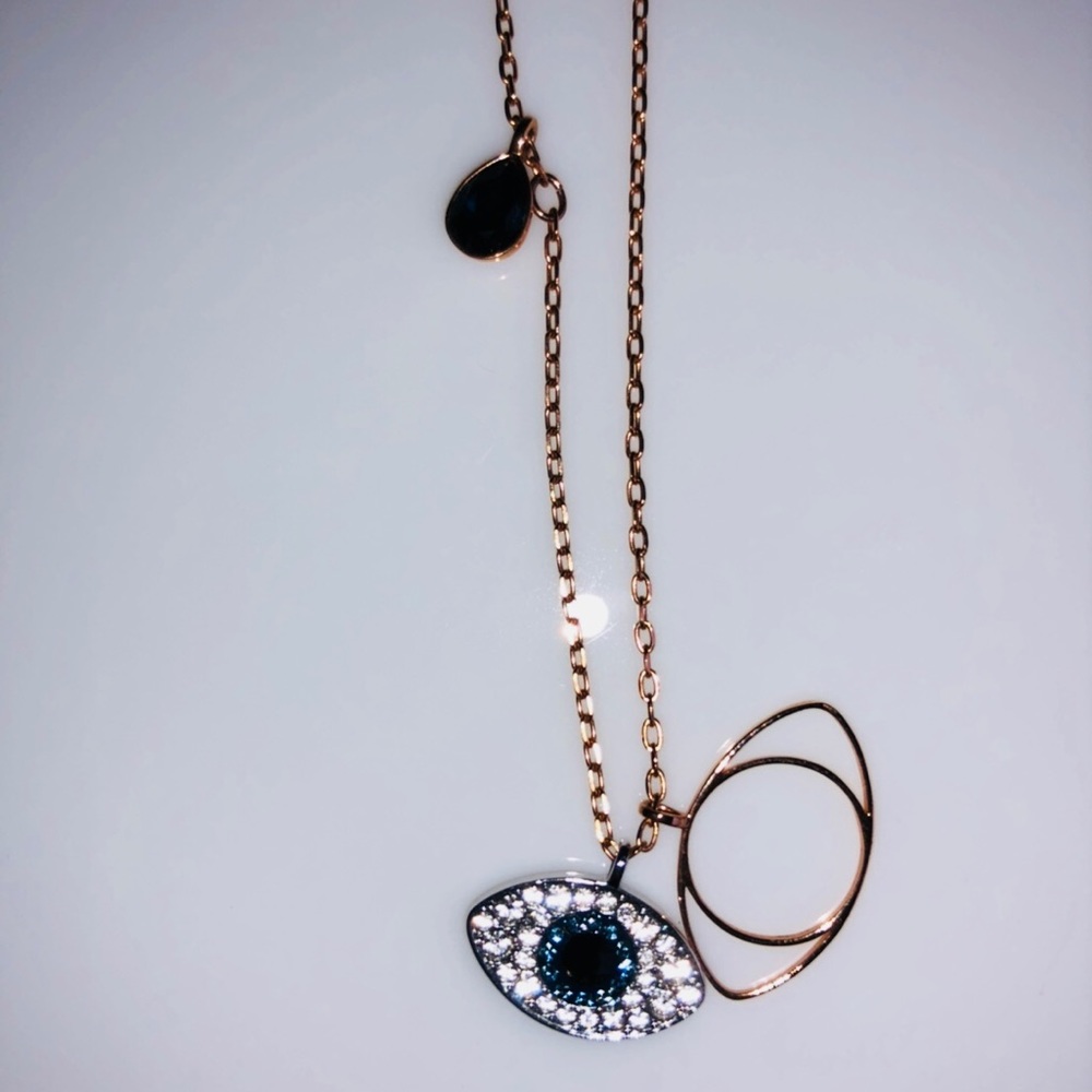Swarovski crystal evil eye necklace